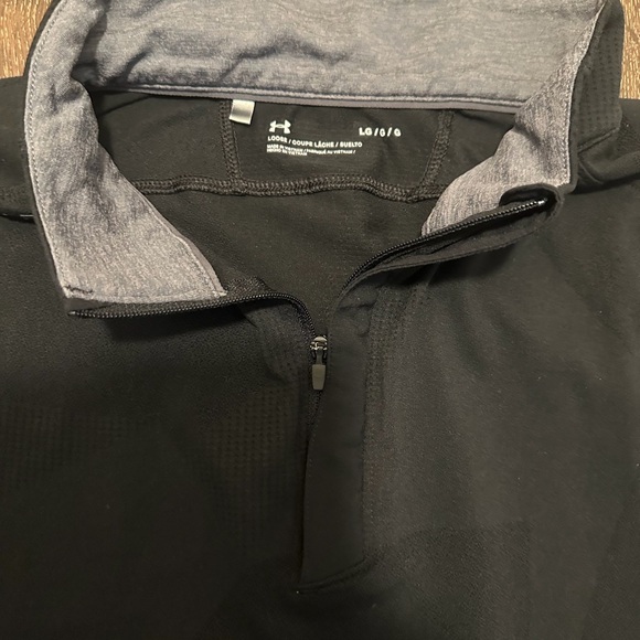 Under Armour Women 1/4 Zip Lightweight Black Pullover Top Running Hiking Walking - Picture 3 of 8